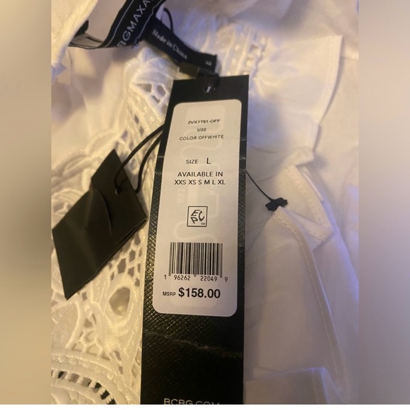 Off white Ruffle Sleeve Top Size Large MSRP $158 New with Tags!! - Picture 9 of 10